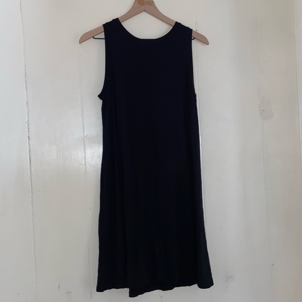Loft Outlet Black Sleeveless Shift Dress, fits S/M